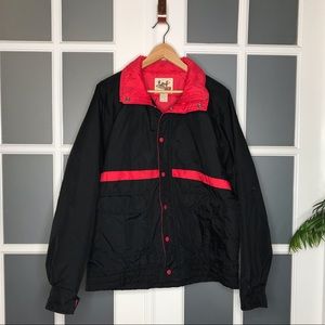 EUC Men’s sz L, Open Trails Vntg Black & Red Coat